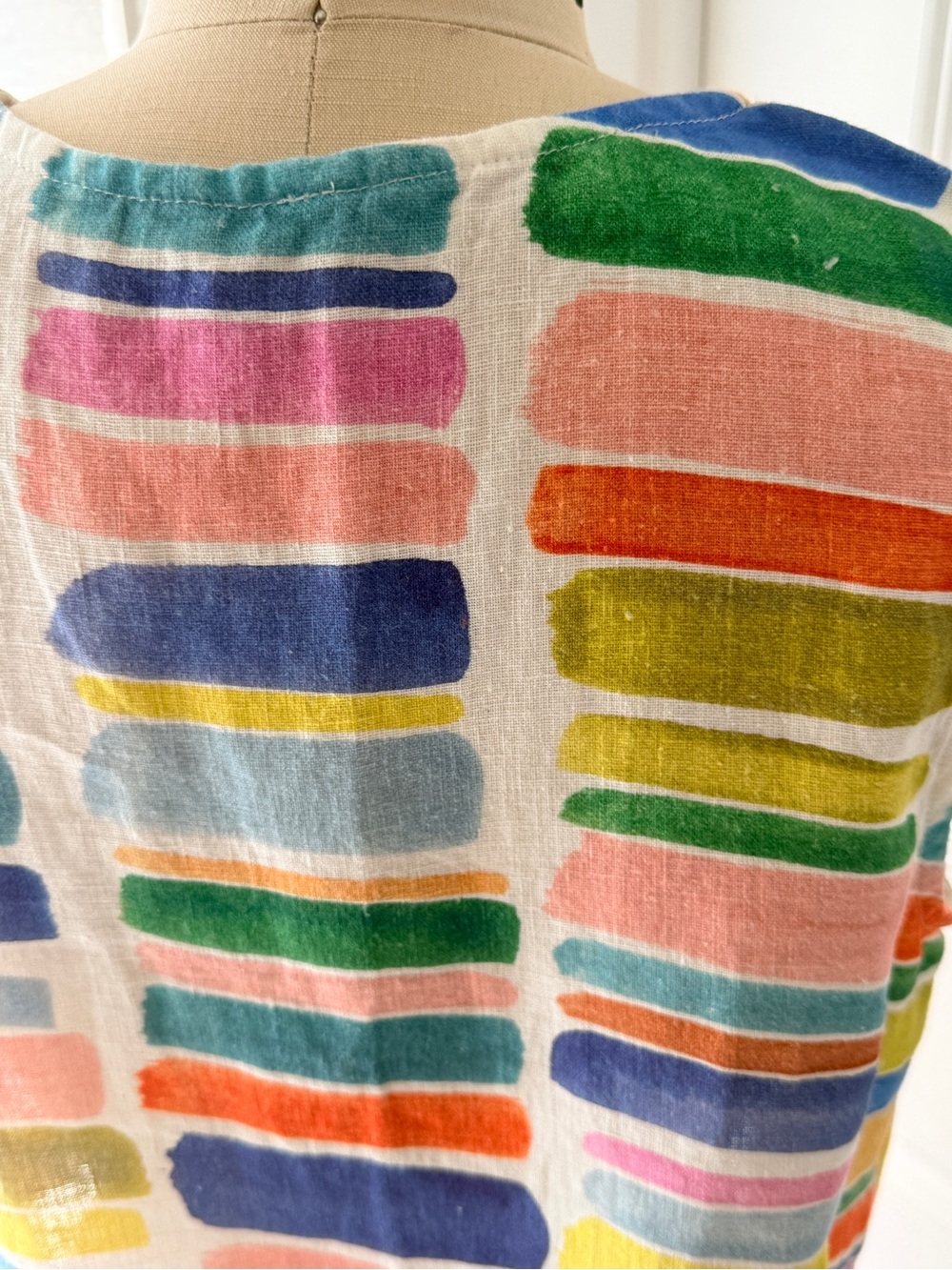 Slow Good Studios Multicolor Striped Sleeveless Crop Tank Top - Picture 5 of 9